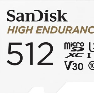 بطاقة ذاكرة فيديو microSD عالية التحمل من سانديسك بسعة 512 جيجابايت